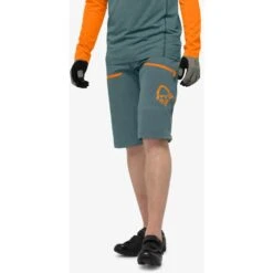 Norrona Short Homme - Fjørå Flex1 Heavy Duty - North Atlantic/Orange Popsicle -Norrona norrona fjora flex1 heavy duty shorts men north atlantic orange popsicle 3 1126801