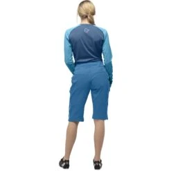 Norrona Short Femme - Fjørå Flex1 Heavy Duty - Mykonos Blue -Norrona norrona fjora flex1 heavy duty shorts women mykonos blue model 2 1399692