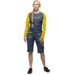 Norrona Short Femme - Fjørå Flex1 Heavy Duty - Vintage Indigo -Norrona norrona fjora flex1 heavy duty shorts women vintage indigo model 1 1399693