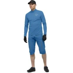 Norrona Short Homme - Fjørå Flex1 - Mykonos Blue -Norrona norrona fjora flex1 shorts men mykonos blue model 1 1399708