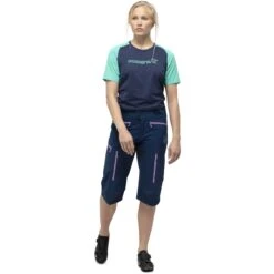 Norrona Short Femme - Fjørå Flex1 - Indigo Night/Violet Tulle -Norrona norrona fjora flex1 shorts women indigo night violet tulle 3 903759