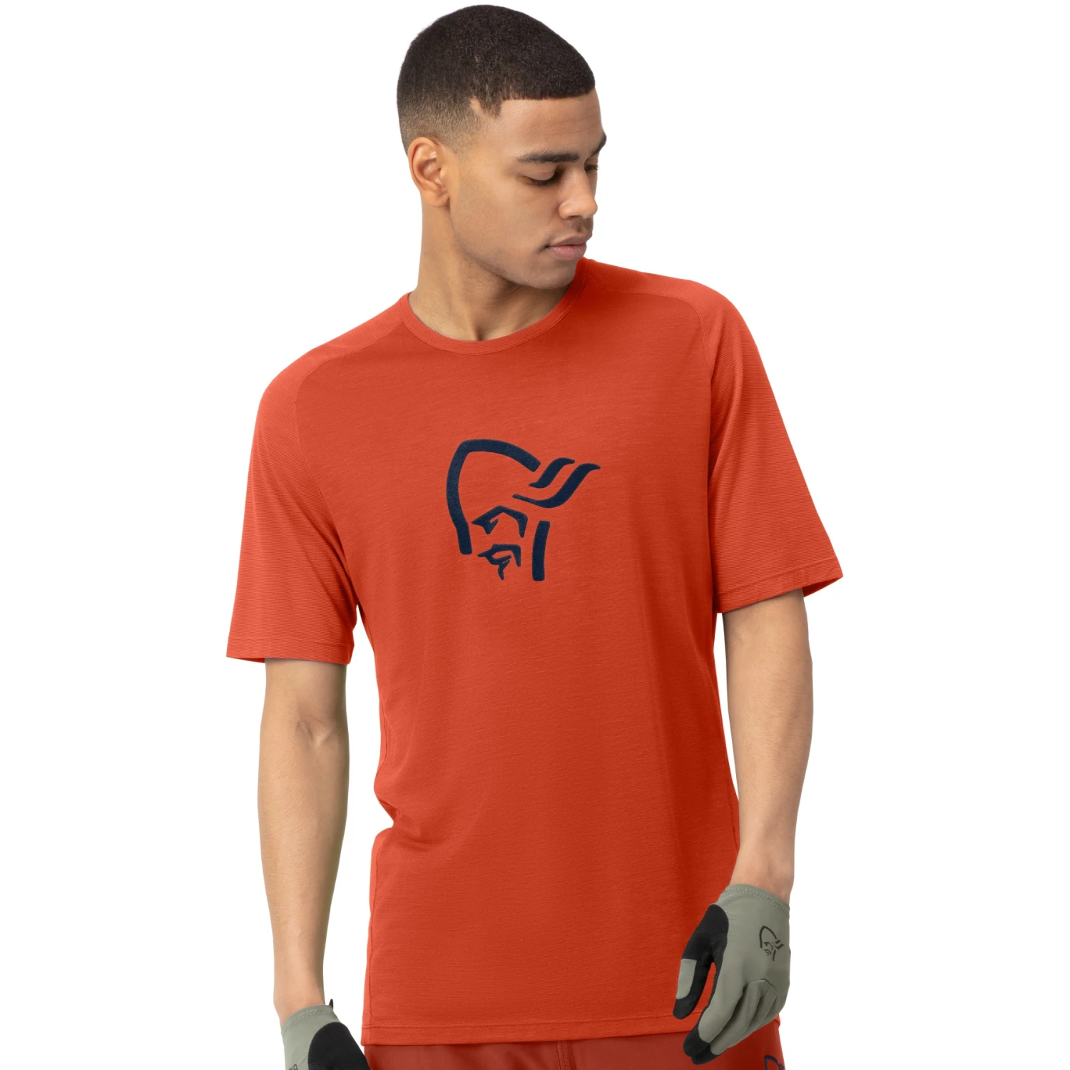 Norrona T-Shirt Homme - Fjørå Wool - Rooibos Tea/Indigo Night 1 Norrona T-Shirt Homme - Fjørå Wool - Rooibos Tea/Indigo Night