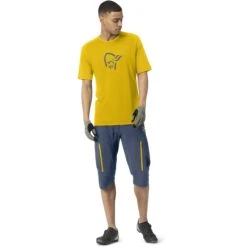 Norrona T-Shirt Homme - Fjørå Wool - Sulphur/Vintage Indigo 8 Norrona T-Shirt Homme - Fjørå Wool - Sulphur/Vintage Indigo -Norrona norrona fjora wool t shirt men sulphur vintage indigo model 1 1399798