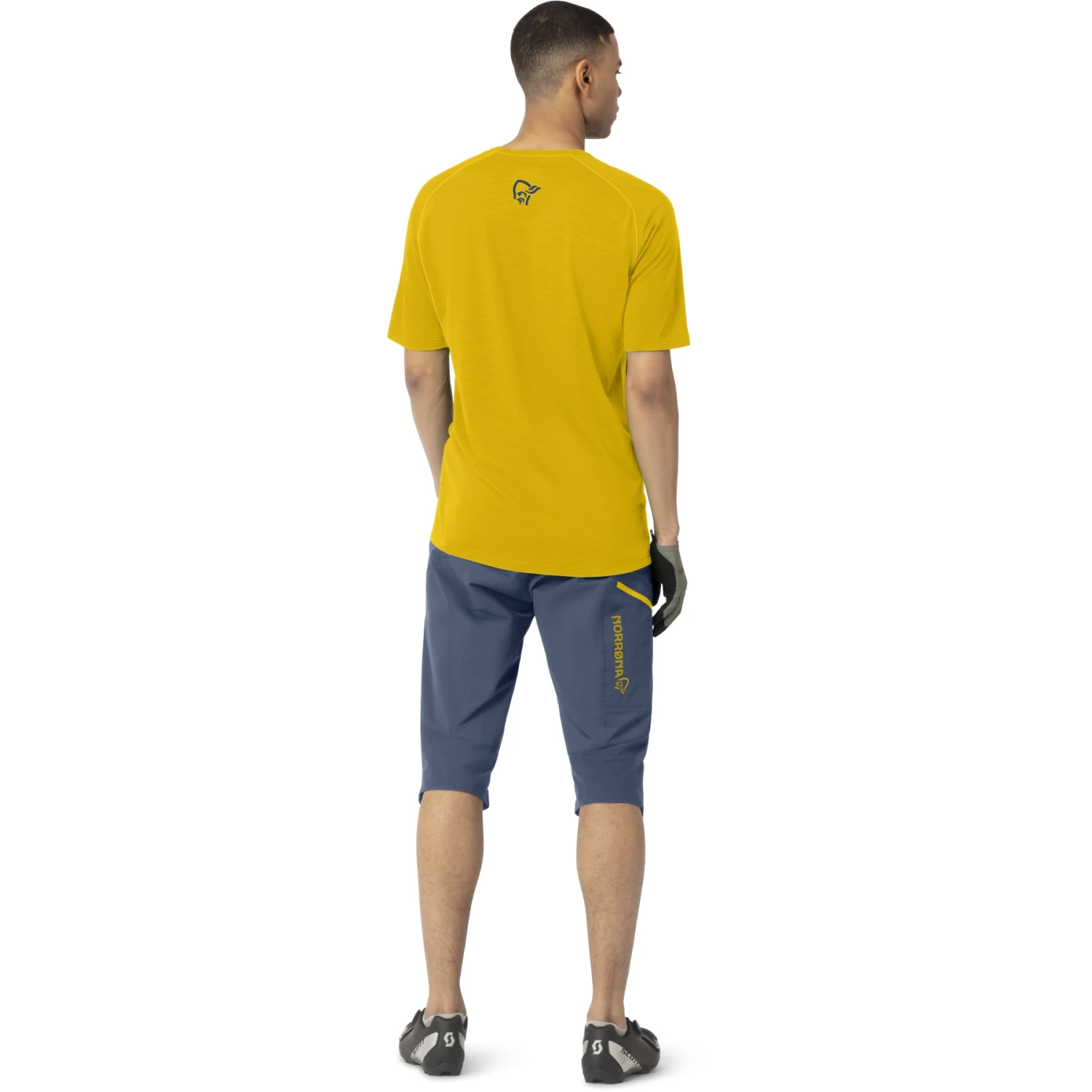 Norrona T-Shirt Homme - Fjørå Wool - Sulphur/Vintage Indigo 5 Norrona T-Shirt Homme - Fjørå Wool - Sulphur/Vintage Indigo – Image 5