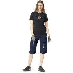 Norrona T-Shirt Femme - Fjørå Wool - Caviar 8 Norrona T-Shirt Femme - Fjørå Wool - Caviar -Norrona norrona fjora wool t shirt women caviar model 1 1399779