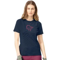 Norrona T-Shirt Femme - Fjørå Wool - Indigo Night