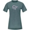 Norrona T-Shirt Femme - Fjørå Wool - North Atlantic