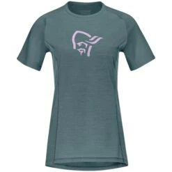 Norrona T-Shirt Femme - Fjørå Wool - North Atlantic