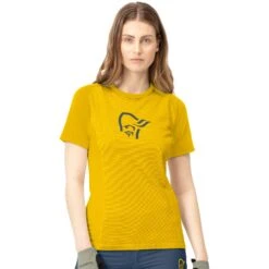 Norrona T-Shirt Femme - Fjørå Wool - Sulphur