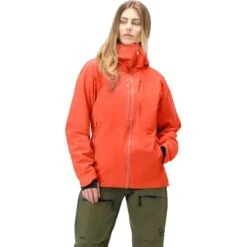 Norrona Veste Femme - Lofoten Gore-Tex Insulated - Orange Alert