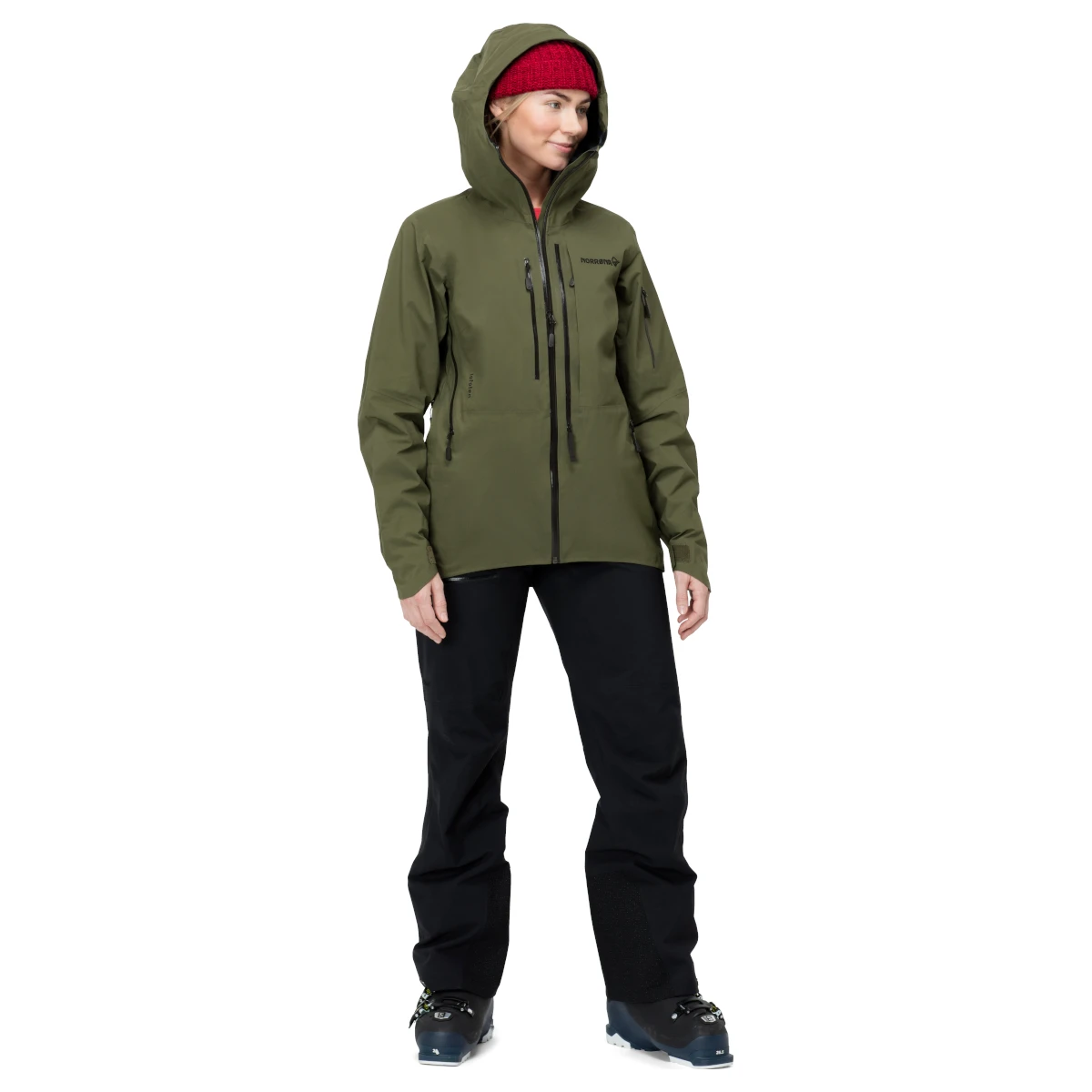 Norrona Veste Femme - Lofoten Gore-Tex Pro - Olive Night 4 Norrona Veste Femme - Lofoten Gore-Tex Pro - Olive Night – Image 4