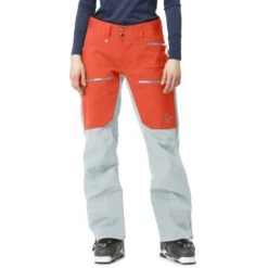 Norrona Pantalon Femme - Lofoten Gore-Tex Pro - Orange Alert/Blue Fog