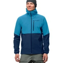 Norrona Veste Homme - Lofoten Hiloflex200 Hood - Hawaiian Surf/Indigo Night