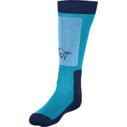 Norrona Chaussettes Montantes - Lofoten Mid Weight Merino - Hawaiian Surf/Indigo Night