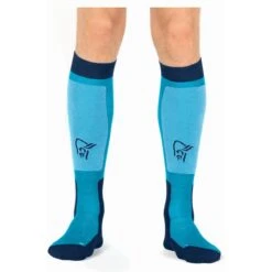 Norrona -Norrona norrona lofoten mid weight merino socks long hawaiian surf indigo night 2 1255977