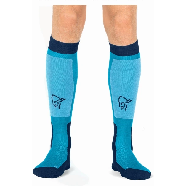Norrona Chaussettes Montantes - Lofoten Mid Weight Merino - Hawaiian Surf/Indigo Night 2 Norrona Chaussettes Montantes - Lofoten Mid Weight Merino - Hawaiian Surf/Indigo Night – Image 2