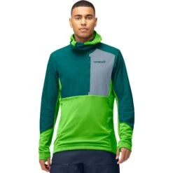Norrona Pullover Homme - Lofoten Thermal Pro Hood - Classic Green/Everglade