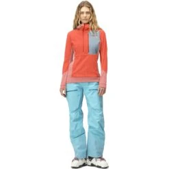 Norrona Lofoten Thermal Pro Hood Pullover Femme - Orange Alert/Peach Amber -Norrona norrona lofoten thermal pro hood pullover women orange alert peach amber 2 1256028