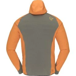 Norrona Veste Homme - Lyngen Hiloflex100 - Orange Popsicle/Castor Grey -Norrona norrona lyngen hiloflex100 jacket men orange popsicle castor grey 2 1026777