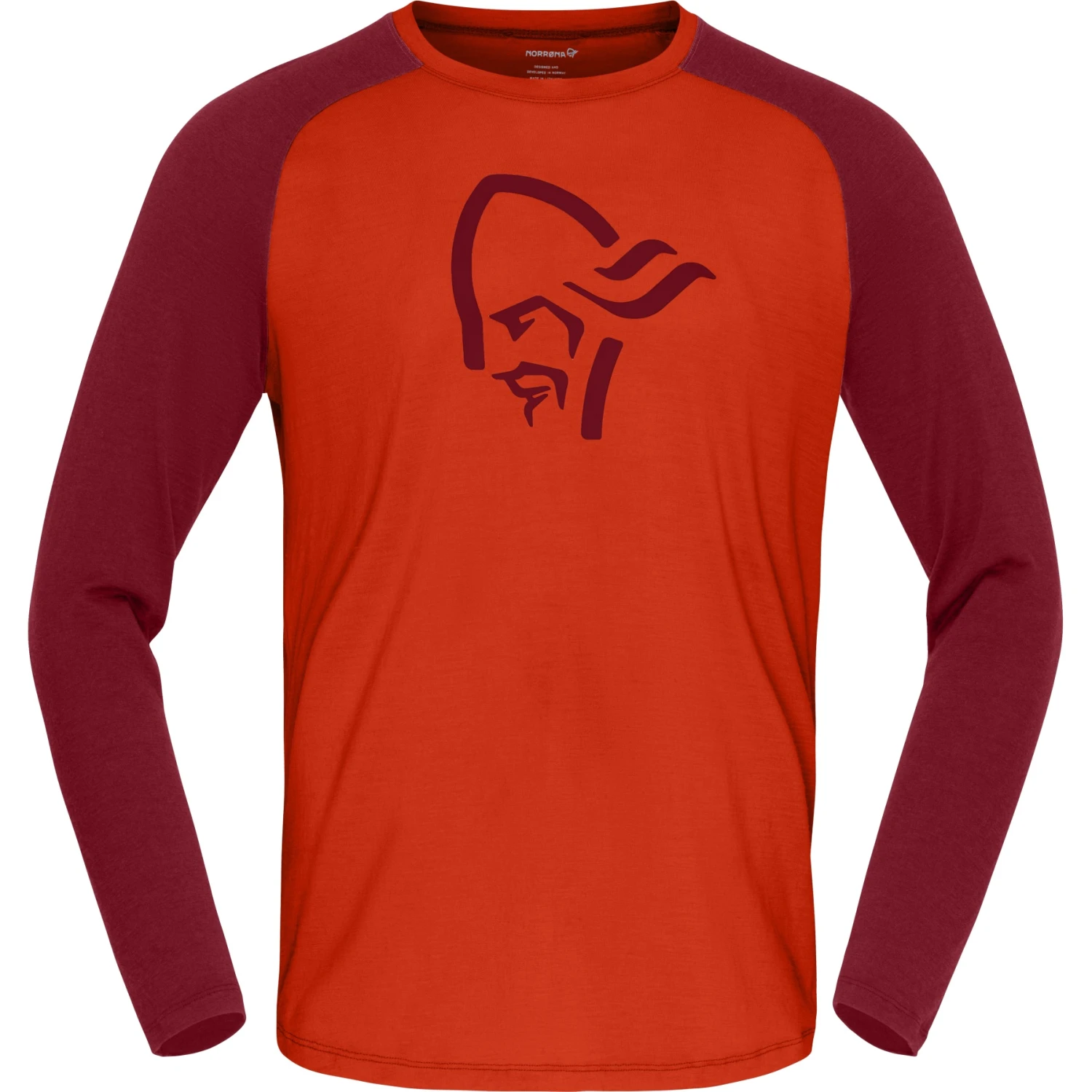 Norrona Maillot De Corps Manches Longues Homme - PureUll - Arednalin/Rhubarb 2 Norrona Maillot De Corps Manches Longues Homme - PureUll - Arednalin/Rhubarb – Image 2