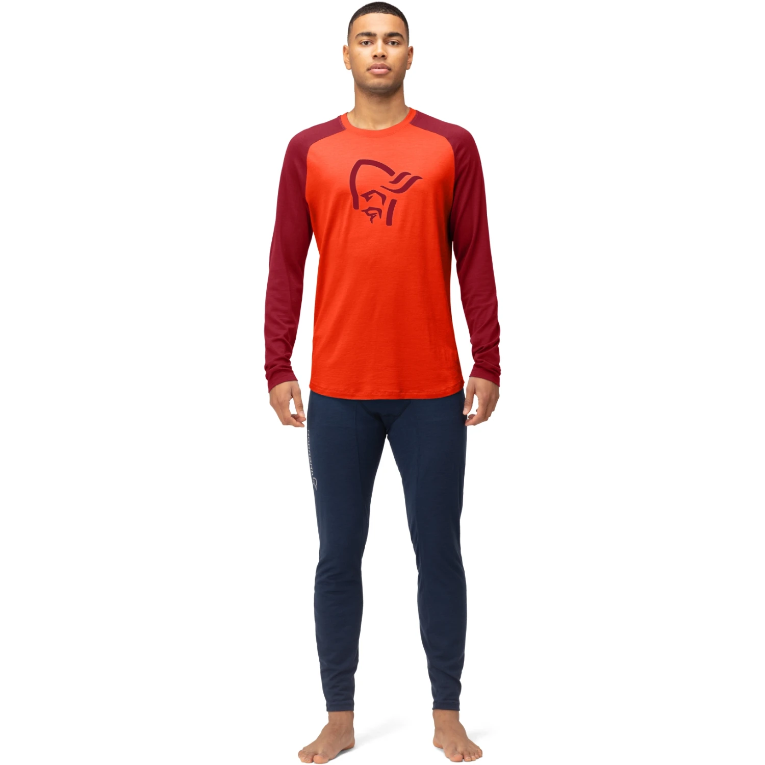 Norrona Maillot De Corps Manches Longues Homme - PureUll - Arednalin/Rhubarb 4 Norrona Maillot De Corps Manches Longues Homme - PureUll - Arednalin/Rhubarb – Image 4