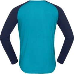 Norrona Maillot De Corps Manches Longues Homme - PureUll - Hawaiian Surf/Indigo Night -Norrona norrona pureull long sleeve baselayer men hawaiian surf indigo night 2 1257548