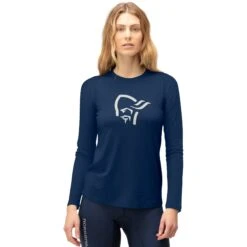 Norrona Maillot De Corps Manches Longues Femme - PureUll - Indigo Night
