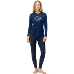 Norrona Maillot De Corps Manches Longues Femme - PureUll - Indigo Night -Norrona norrona pureull long sleeve baselayer women indigo night 2 1463439