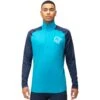 Norrona Maillot De Corps Manches Longues Homme - PureUll Zip Neck - Hawaiian Surf/Indigo Night