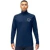 Norrona Maillot De Corps Manches Longues Homme - PureUll Zip Neck - Indigo Night