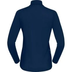 Norrona Maillot De Corps Manches Longues Femme - PureUll Zip Neck - Indigo Night -Norrona norrona pureull zip neck baselayer women indigo night 2 1289556