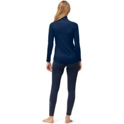 Norrona Maillot De Corps Manches Longues Femme - PureUll Zip Neck - Indigo Night -Norrona norrona pureull zip neck baselayer women indigo night 3 1463507