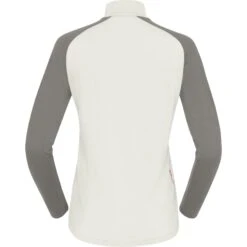 Norrona Maillot De Corps Manches Longues Femme - PureUll Zip Neck - Snowdrop/Castor Grey -Norrona norrona pureull zip neck baselayer women snowdrop castor grey 2 1257977