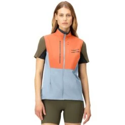 Norrona Gilet Femme - Senja Aero90 - Flamingo/Blue Fog