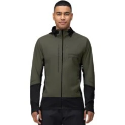 Norrona Veste Homme - Senja Alpha90 Zip Hood - Olive Night