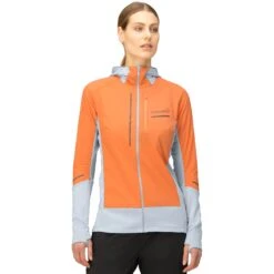 Norrona Veste Femme - Senja Alpha90 Zip Hood - Flamingo