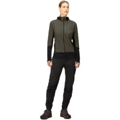 Norrona Veste Femme - Senja Alpha90 Zip Hood - Olive Night -Norrona norrona senja alpha90 zip hood jacket women olive night 4 1518618