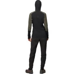 Norrona Veste Femme - Senja Alpha90 Zip Hood - Olive Night -Norrona norrona senja alpha90 zip hood jacket women olive night 5 1518619