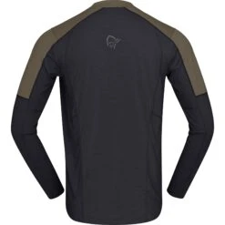 Norrona T-Shirt Manches Longues Homme - Senja Equaliser Lightweight - Olive Night -Norrona norrona senja equaliser lightweight long sleeve men olive night 2 1343136