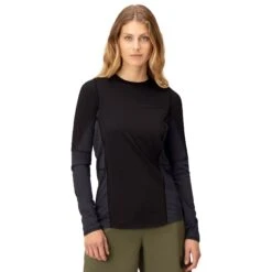 Norrona T-Shirt Manches Longues Femme - Senja Equaliser Lightweight - Caviar