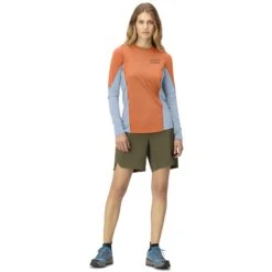 Norrona T-Shirt Manches Longues Femme - Senja Equaliser Lightweight - Flamingo -Norrona norrona senja equaliser lightweight long sleeve women flamingo model 1 1399824