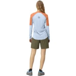 Norrona T-Shirt Manches Longues Femme - Senja Equaliser Lightweight - Flamingo -Norrona norrona senja equaliser lightweight long sleeve women flamingo model 2 1399825