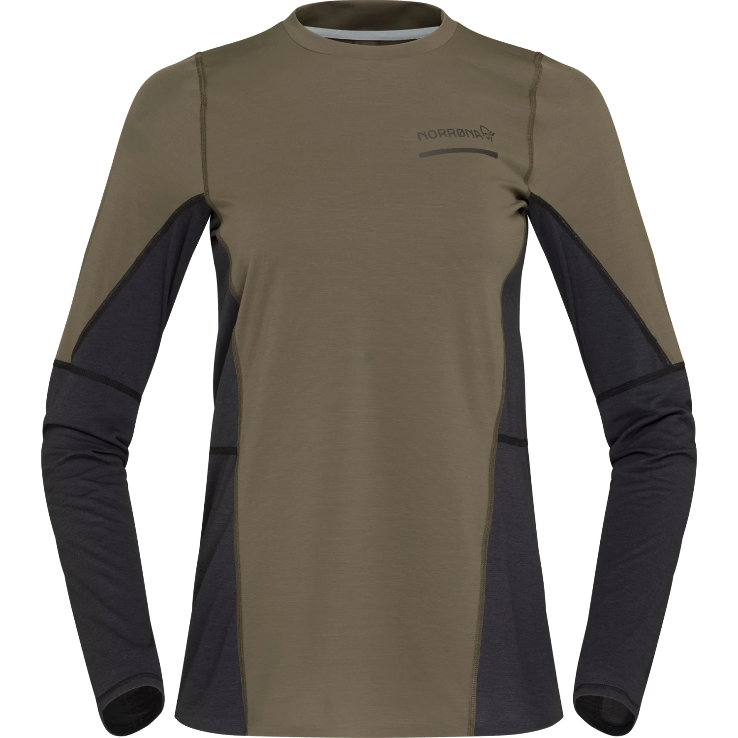 Norrona T-Shirt Manches Longues Femme - Senja Equaliser Lightweight - Olive Night 2 Norrona T-Shirt Manches Longues Femme - Senja Equaliser Lightweight - Olive Night â Image 2