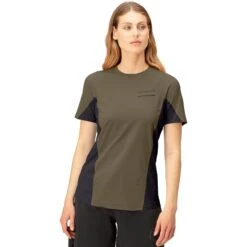 Norrona T-Shirt Femme - Senja Equaliser Lightweight - Olive Night
