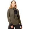 Norrona Pull En Polaire Femme - Senja Warm1 Hood - Olive Night