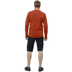 Norrona T-Shirt Manches Longues Homme - Skibotn Crew Neck - Rooibos Tea -Norrona norrona skibotn crew neck long sleeve men rooibos tea model 2 1400010