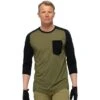 Norrona T-Shirt Manches 3/4 Homme - Skibotn Wool - Olive Drab
