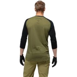 Norrona T-Shirt Manches 3/4 Homme - Skibotn Wool - Olive Drab -Norrona norrona skibotn wool 3 4 t shirt men olive drab 2 1463995