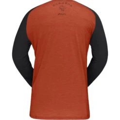 Norrona T-Shirt Manches 3/4 Homme - Skibotn Wool - Rooibos Tea -Norrona norrona skibotn wool 3 4 t shirt men rooibos tea 2 1343932