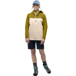 Norrona Veste Femme - Svalbard Cotton - Golden Palm/Ecru -Norrona norrona svalbard cotton jacket women golden palm ecru 3 1464174